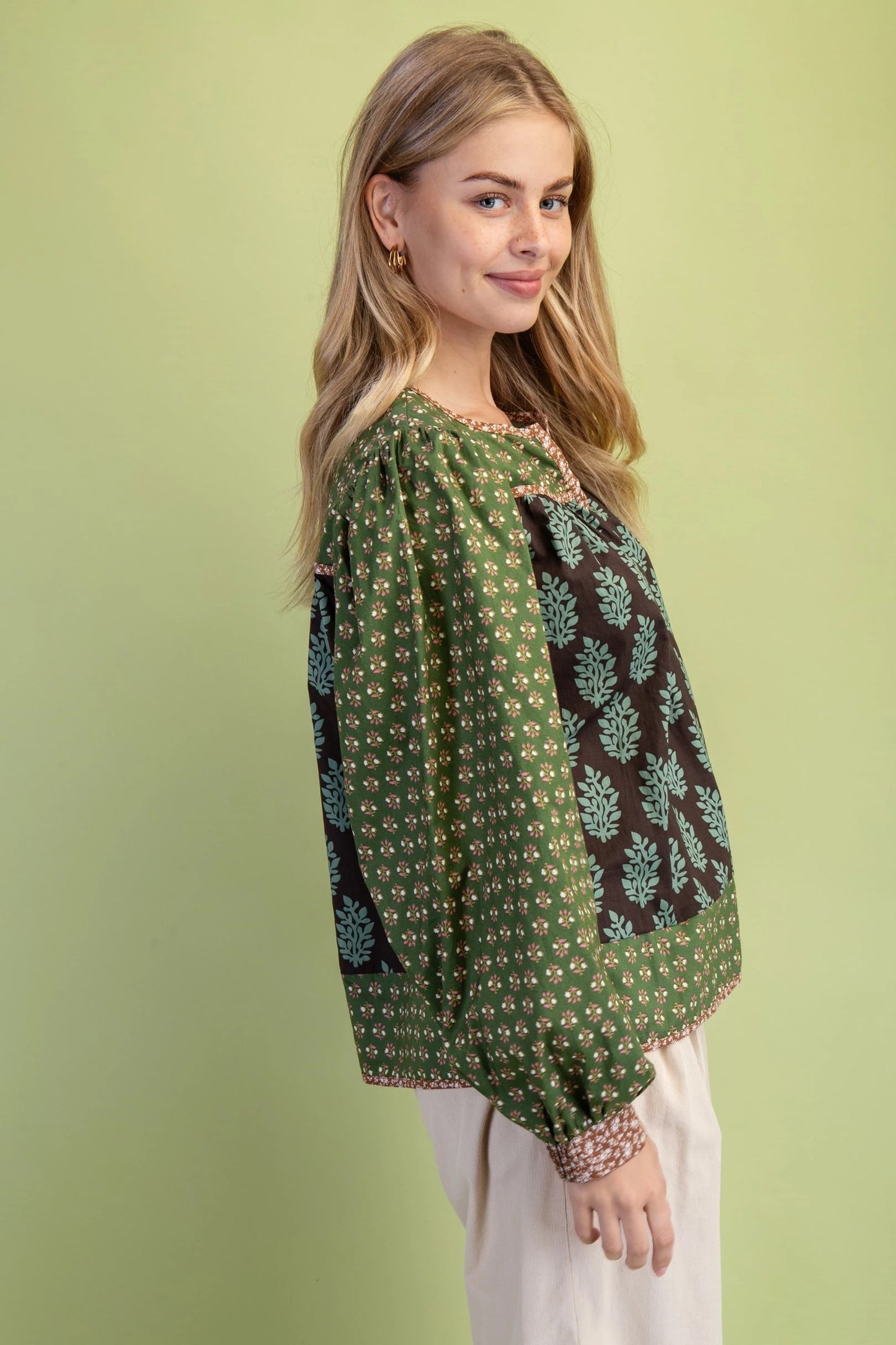 Susan Lee Blouse Brown Mix