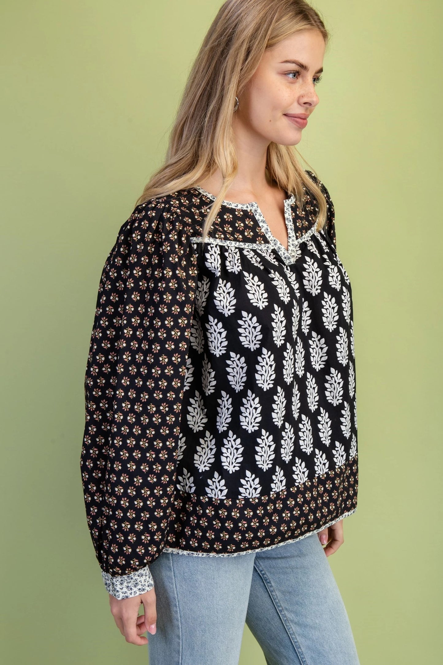 Susan Lee Blouse Black Mix