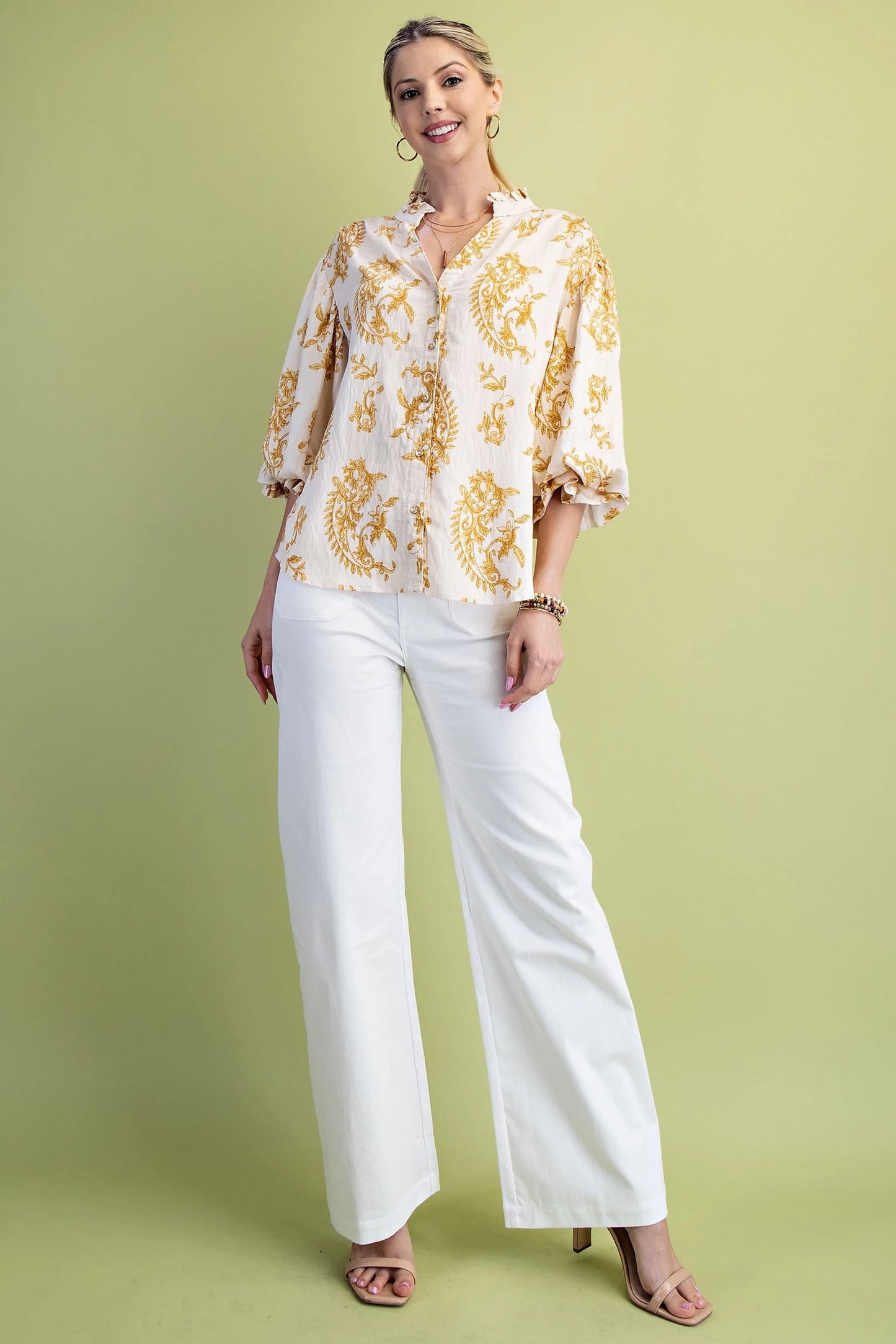 Newport Bloomer Blouse Mustard