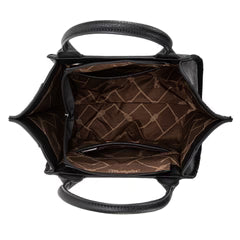 Wrangler Embroidered Trapezoid Concealed Carry Tote/Crossbody Black