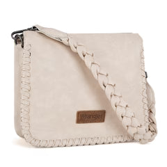 Wrangler Whipstitch Braided Strap Hobo/Crossbody Tan