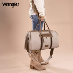 Wrangler Whipstitch Collection Duffle Bag -Light Grey