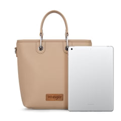 Wrangler Top Handle Tote w/Detachable Card Holder -Khaki