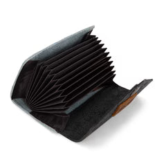 Wrangler Genuine Hair-On Cowhide Floral Tooled Card Holder - Black