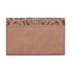 Wrangler Floral Tooled Card Holder - Dark Pink