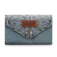 Wrangler Floral Tooled Card Holder - Jean