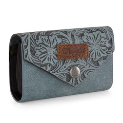 Wrangler Floral Tooled Card Holder - Jean