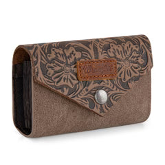 Wrangler Floral Tooled Card Holder - Khaki