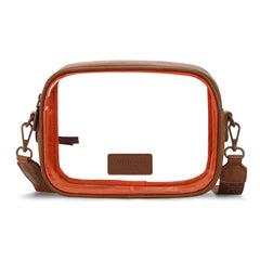 Wrangler Clear Crossbody Bag/Stadium Bag -Brown