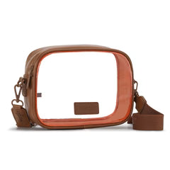 Wrangler Clear Crossbody Bag/Stadium Bag -Brown