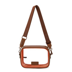 Wrangler Clear Crossbody Bag/Stadium Bag -Brown