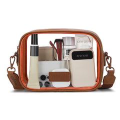 Wrangler Clear Crossbody Bag/Stadium Bag -Brown