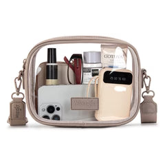 Wrangler Clear Crossbody Bag/Stadium Bag -Nude
