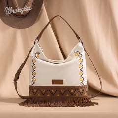 Wrangler Aztec Hobo Fringe Bag Biege