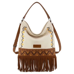 Wrangler Aztec Hobo Fringe Bag Biege