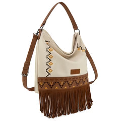 Wrangler Aztec Hobo Fringe Bag Biege