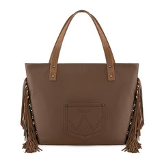 Wrangler Aztec Embroidered Large Tote Bag- Brown