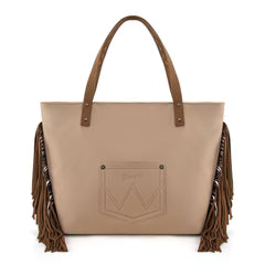 Wrangler Aztec Embroidered Large Tote Bag- Tan