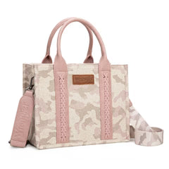 Wrangler Camo Print Tote/Crossbody - PinK