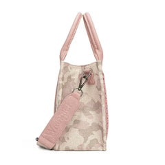 Wrangler Camo Print Tote/Crossbody - PinK