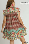 Gypsy Rosa Floral Dress - Mint