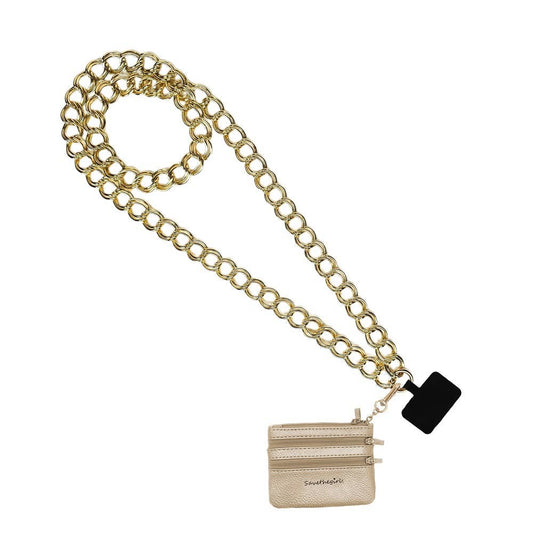 Clip & Go Double Link Chain with Pouch: Double Link Gold