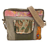 Recycled Military Tent w/Vintage Fabric Crossbody