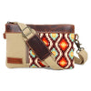 Women's Crossbody Bag in Up-cycled Canvas, Rug & Leather