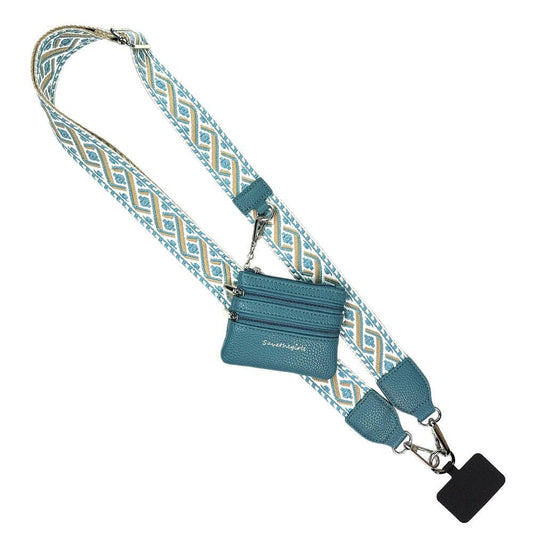 Clip & Go Strap w/Zippered Pouch XOXO: Peacock Blue