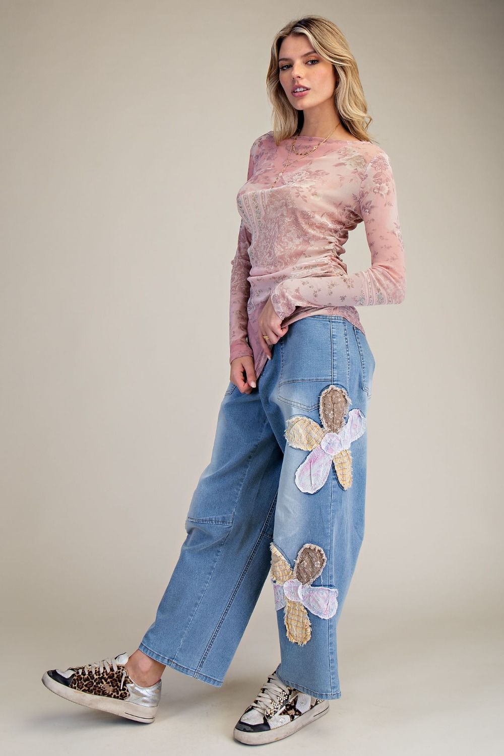 Flower Patch Barrel Pants