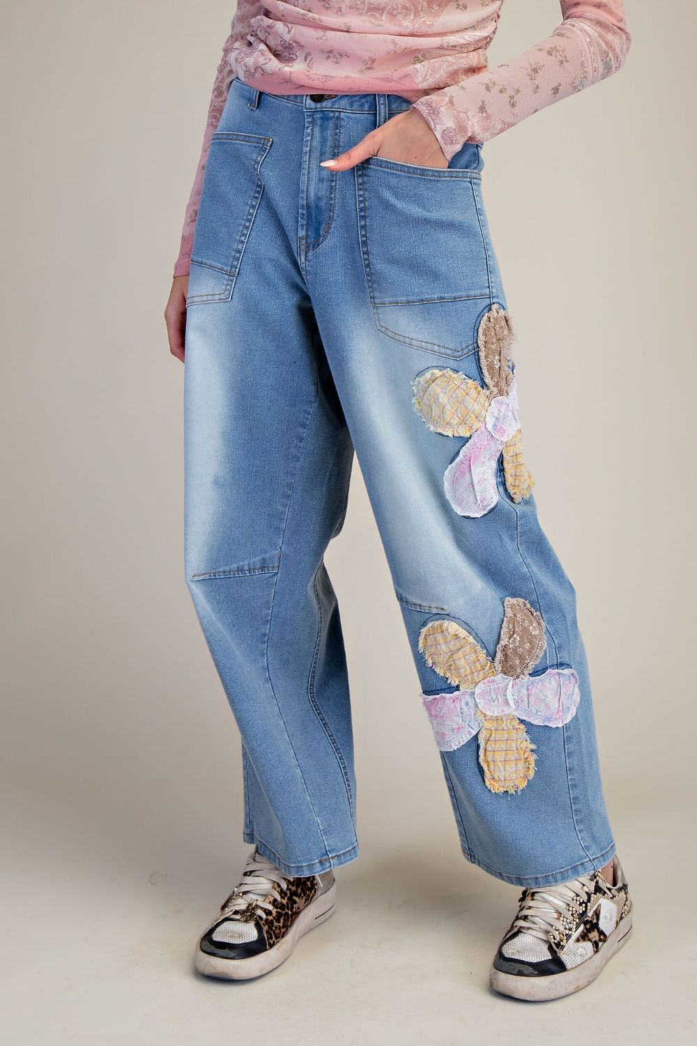 Flower Patch Barrel Pants