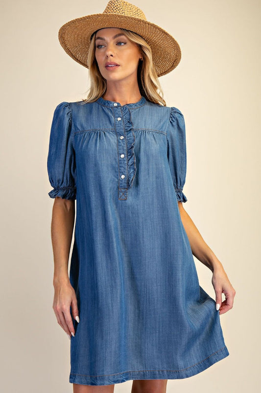 HAYLEE ANN WASHED DENIM DRESS