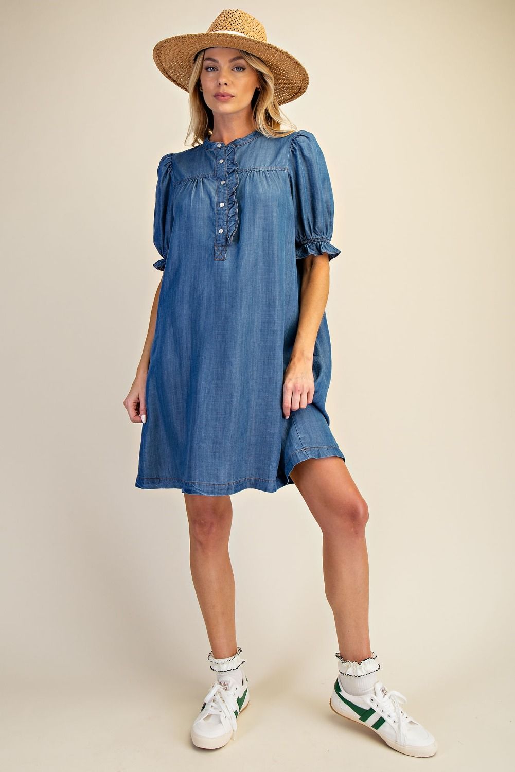 HAYLEE ANN WASHED DENIM DRESS