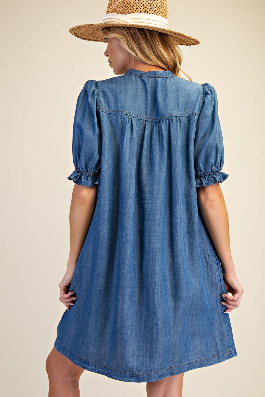 HAYLEE ANN WASHED DENIM DRESS