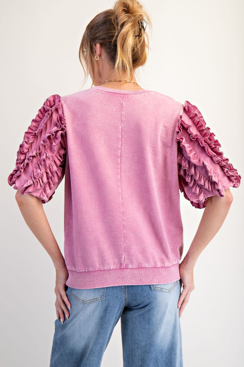 Kay Bradshaw Mineral Washed Top Orchid