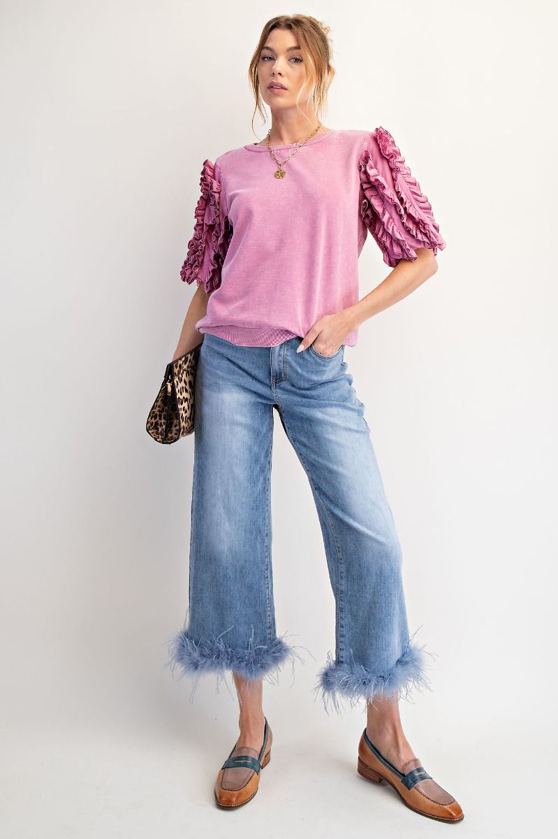 Kay Bradshaw Mineral Washed Top Orchid