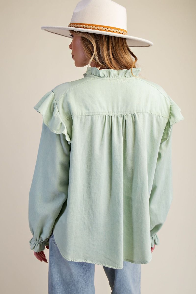 Kallie Denim Vintage Blouse