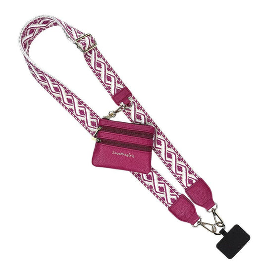 Clip & Go Strap w/Zippered Pouch XOXO: Boysenberry