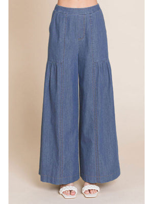 Denim Palazzo Pants