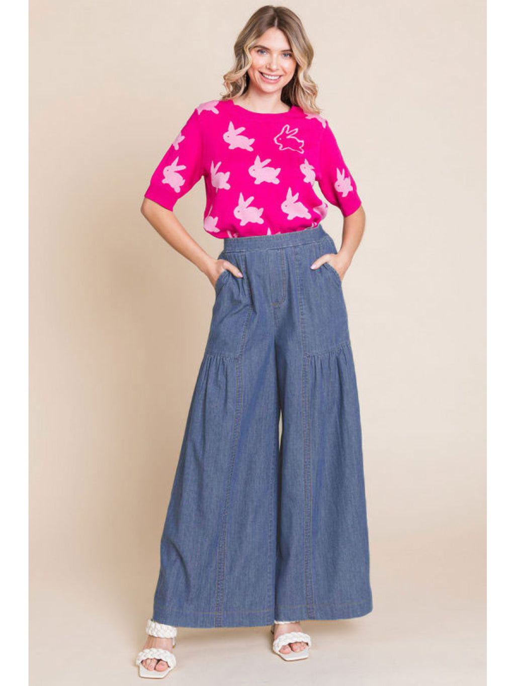 Denim Palazzo Pants