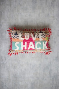 Love Shack Kantha Pillow