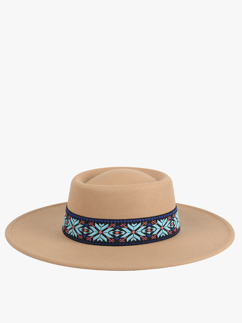 Tan Hat w/Aztec Trim