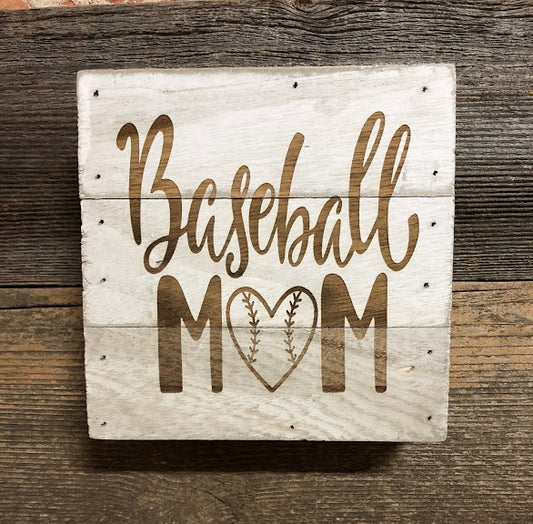 Engraved Decor-Baseball Mom