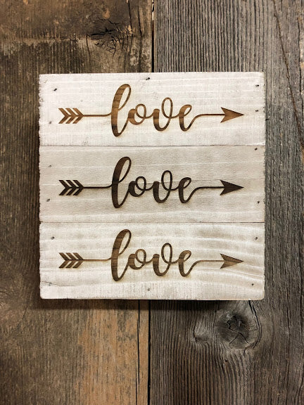 Engraved Sign-Love Arrow