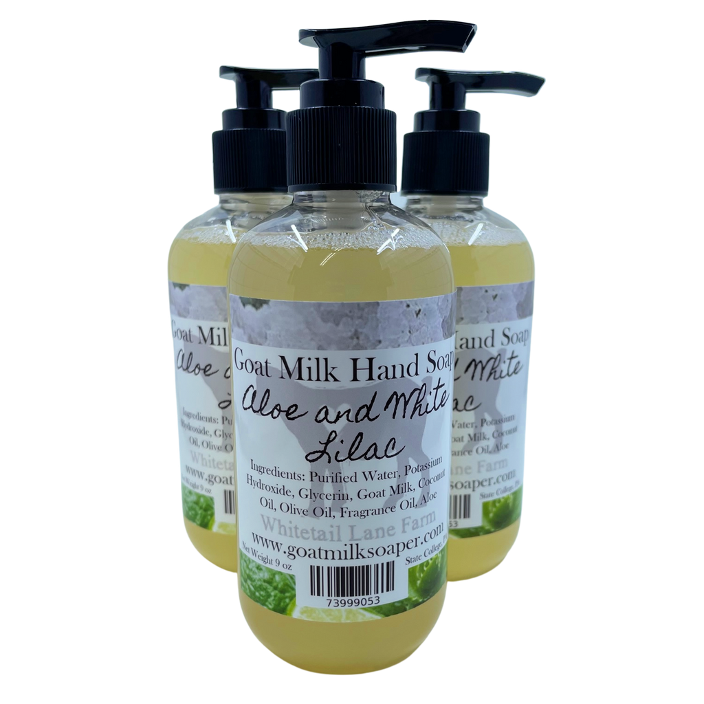 Liquid Goat Milk Hand Soap - Aloe and White Lilac