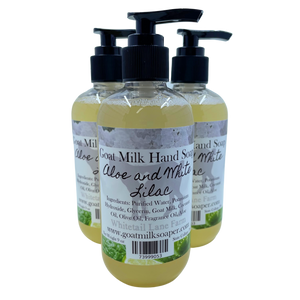 Liquid Goat Milk Hand Soap - Aloe and White Lilac