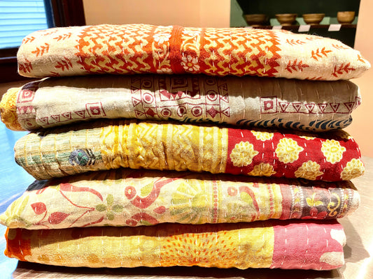 PASTEL KANTHA QUILT