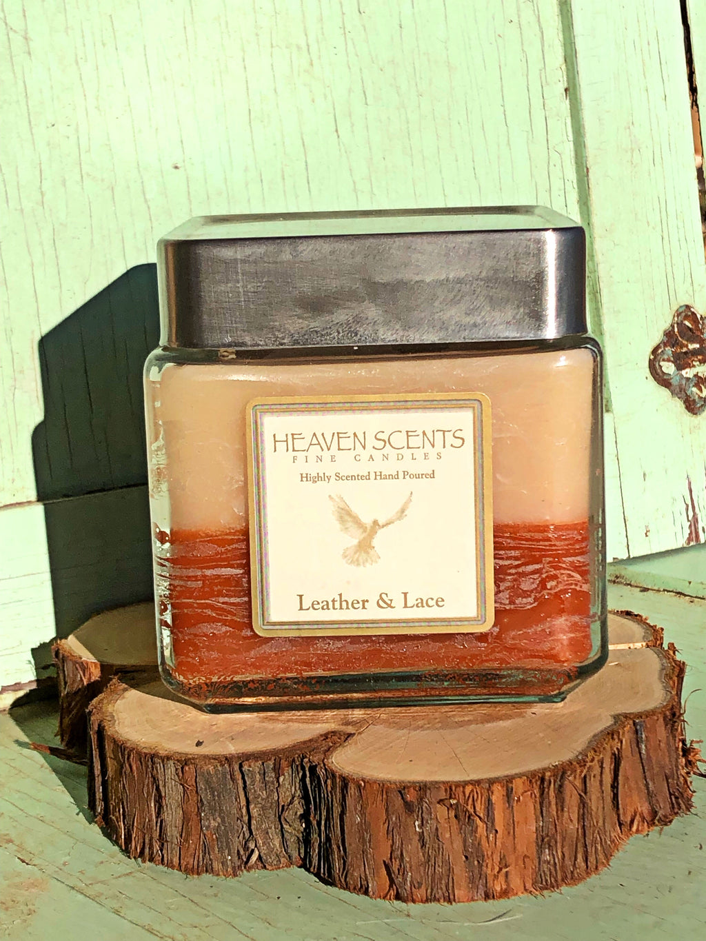 24 oz Candle- Leather & Lace Scent