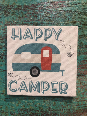 Canvas Magnet-Happy Camper
