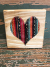 Handmade Décor- Aztec heart on natural pine